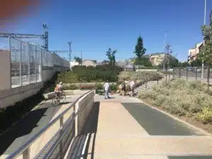 Carril bici acceso desde calle Estación